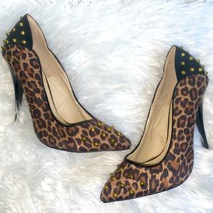 Colin Stuart Cheetah Stud Stilettos